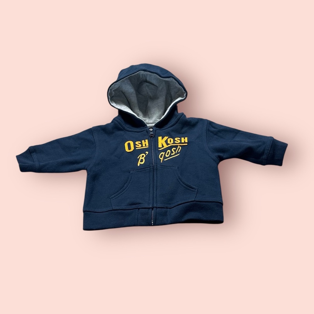 Baby OshKosh B'gosh Navy Blue Zip-Up Hoodie Sweatshirt